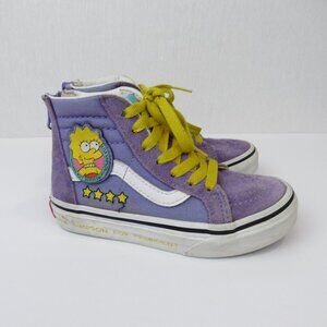 Vans Simpsons Lisa for President Sk8 Hi Top Sneakers Shoes Girls Kids Size 12
